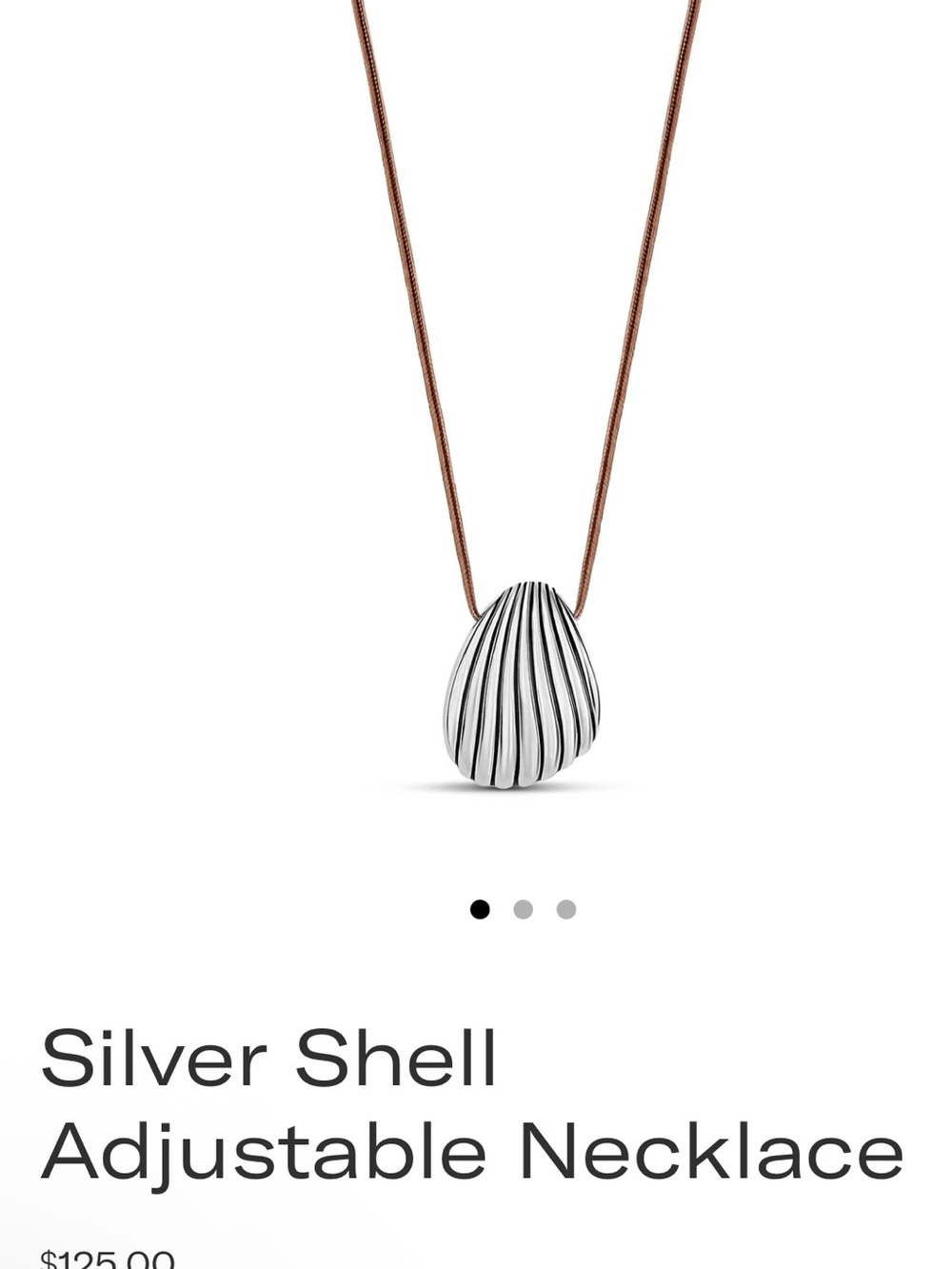 Silver Shell Adjustable Necklace